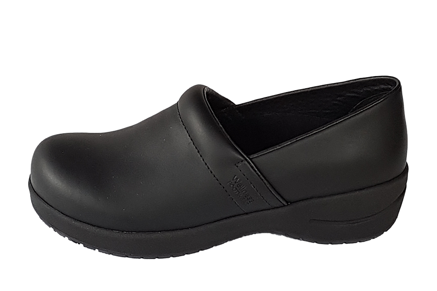 Wellness Faves Leather Work Shoes - Black – Wellness Footwear®