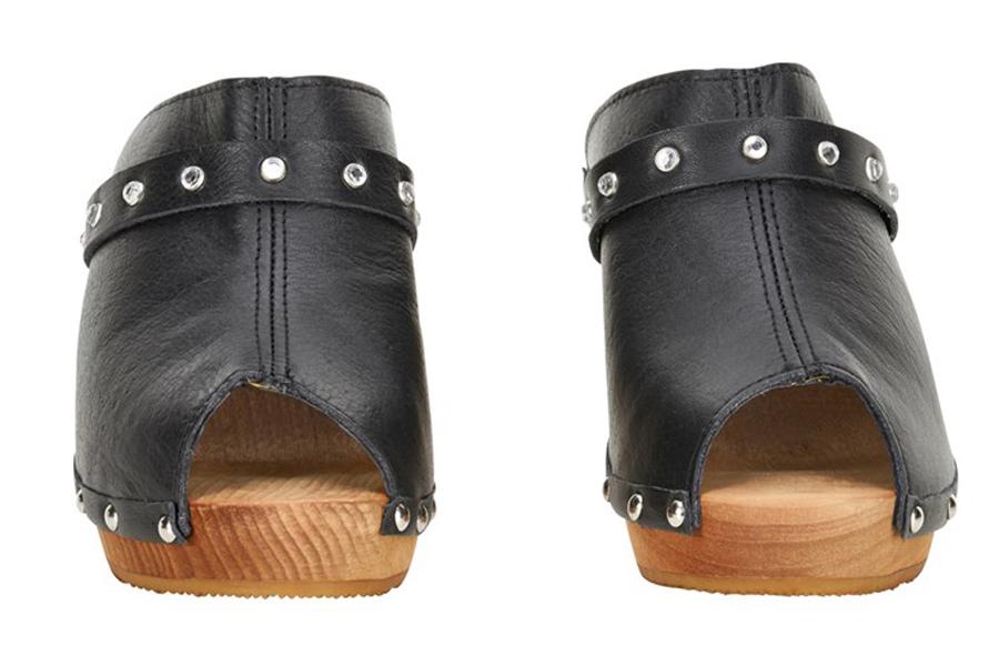 black sandal clogs