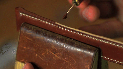 BURNISHING LEATHER (HOW TO) - finish edges of leather tutorial