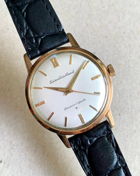 picture of a seiko marvel vintage watch on a white background