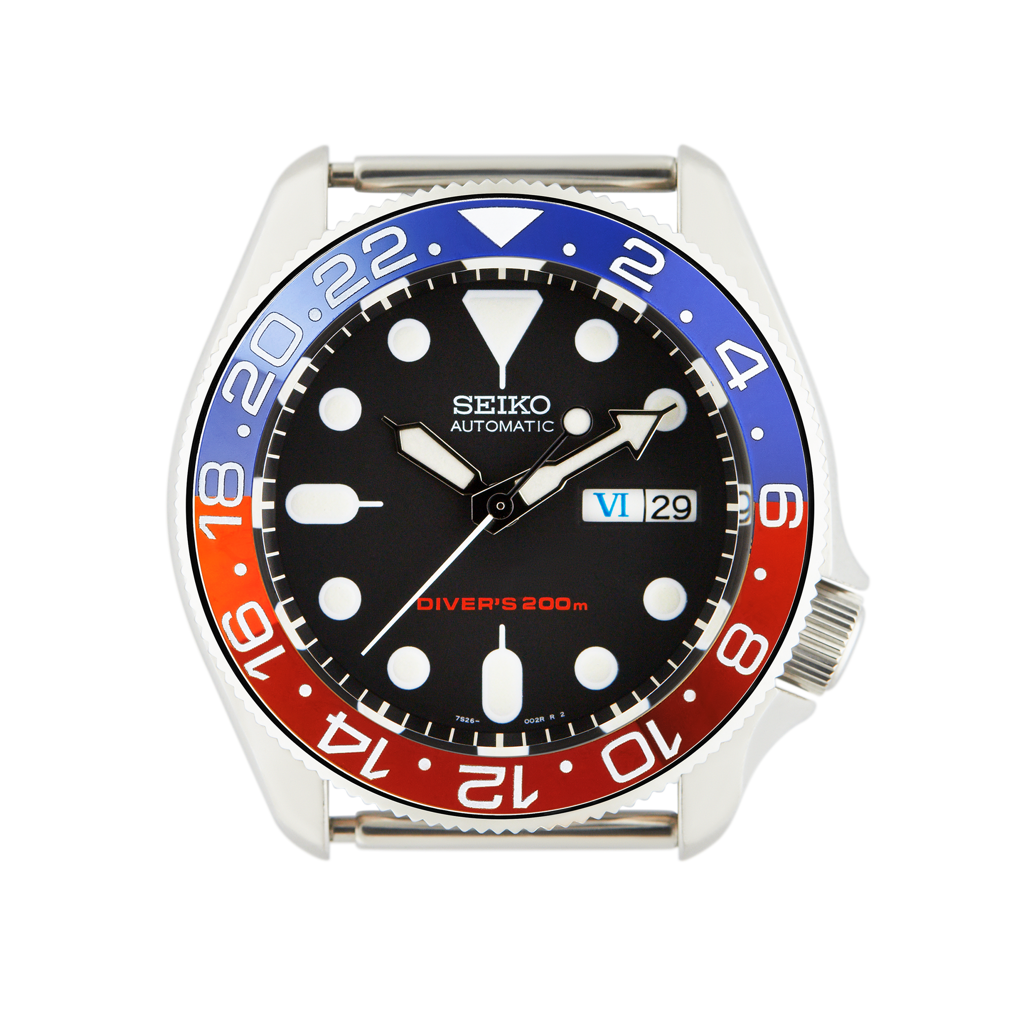 SKX007/SRPD Ceramic Bezel Insert: GMT style Red/Blue (Pepsi) | namokiMODS