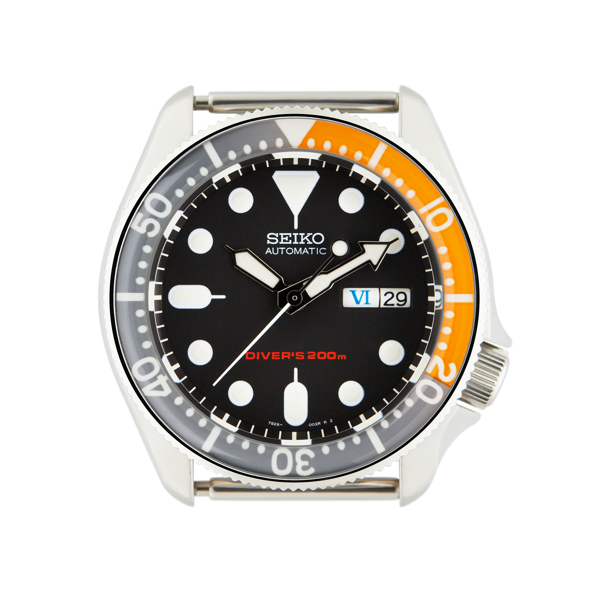 SKX007/SRPD Lumed Glass Bezel Insert: Seiko Style Grey Dawn | namokiMODS