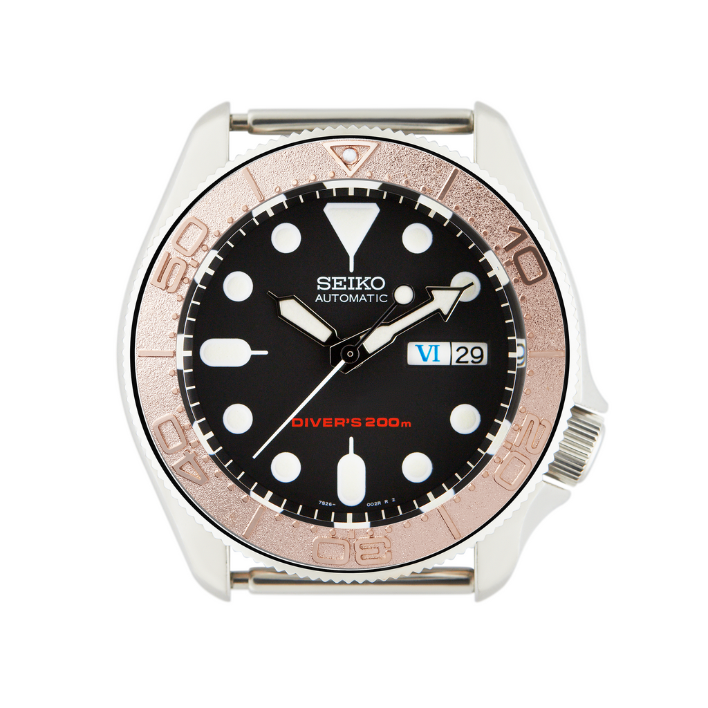 SKX007/SRPD Steel Bezel Insert: YM style Rose Gold | namokiMODS