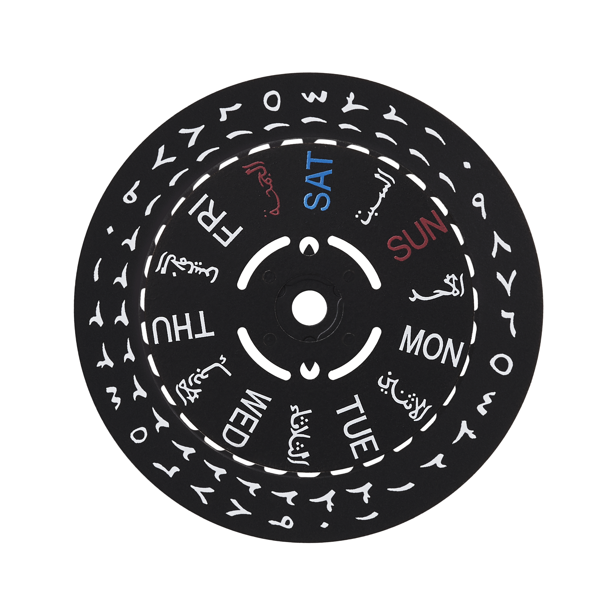 NH36A Arabic Day-Date Wheel Disc Set (Black) | namokiMODS