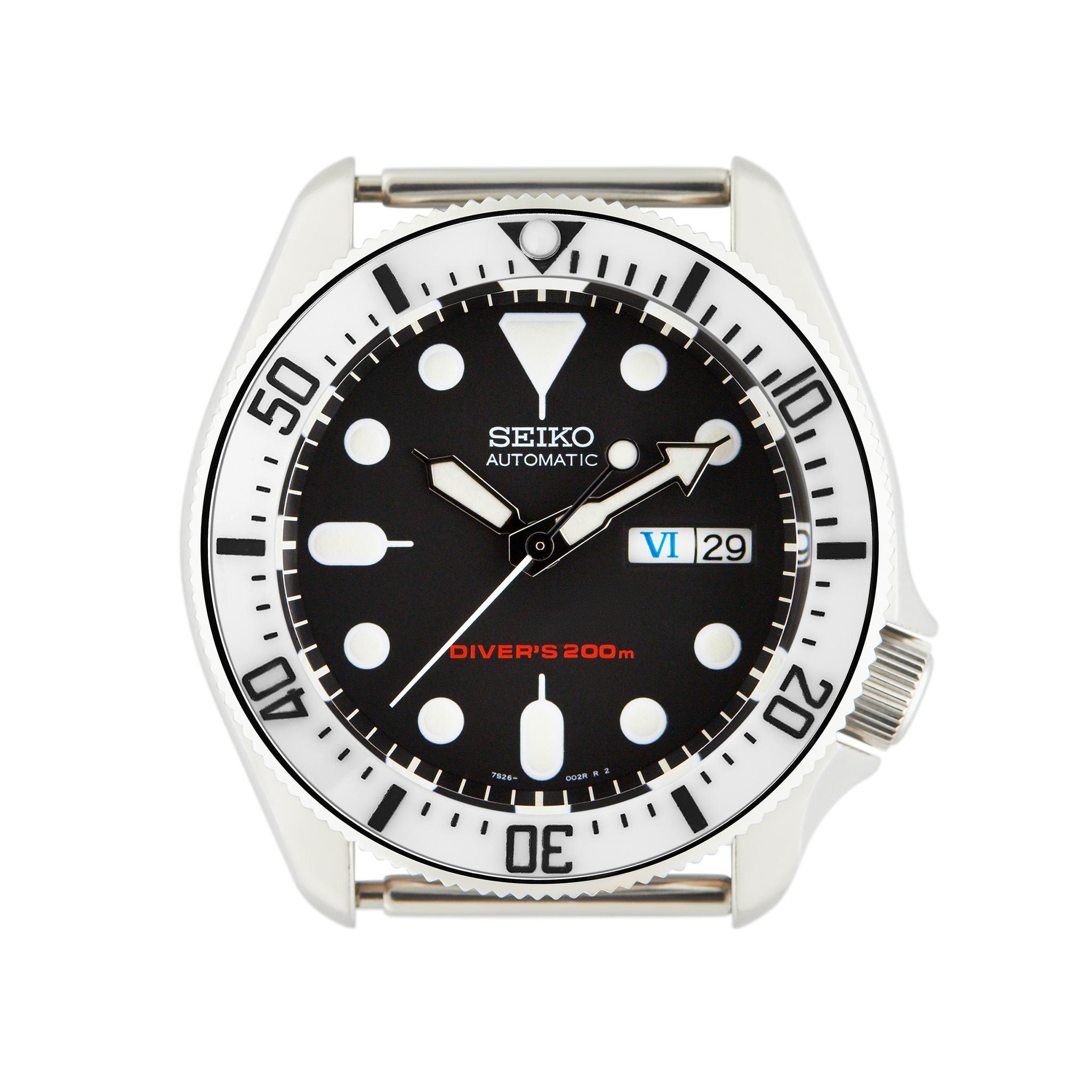 SKX007/SRPD Ceramic Bezel Insert: DSSD style White/Black | namokiMODS