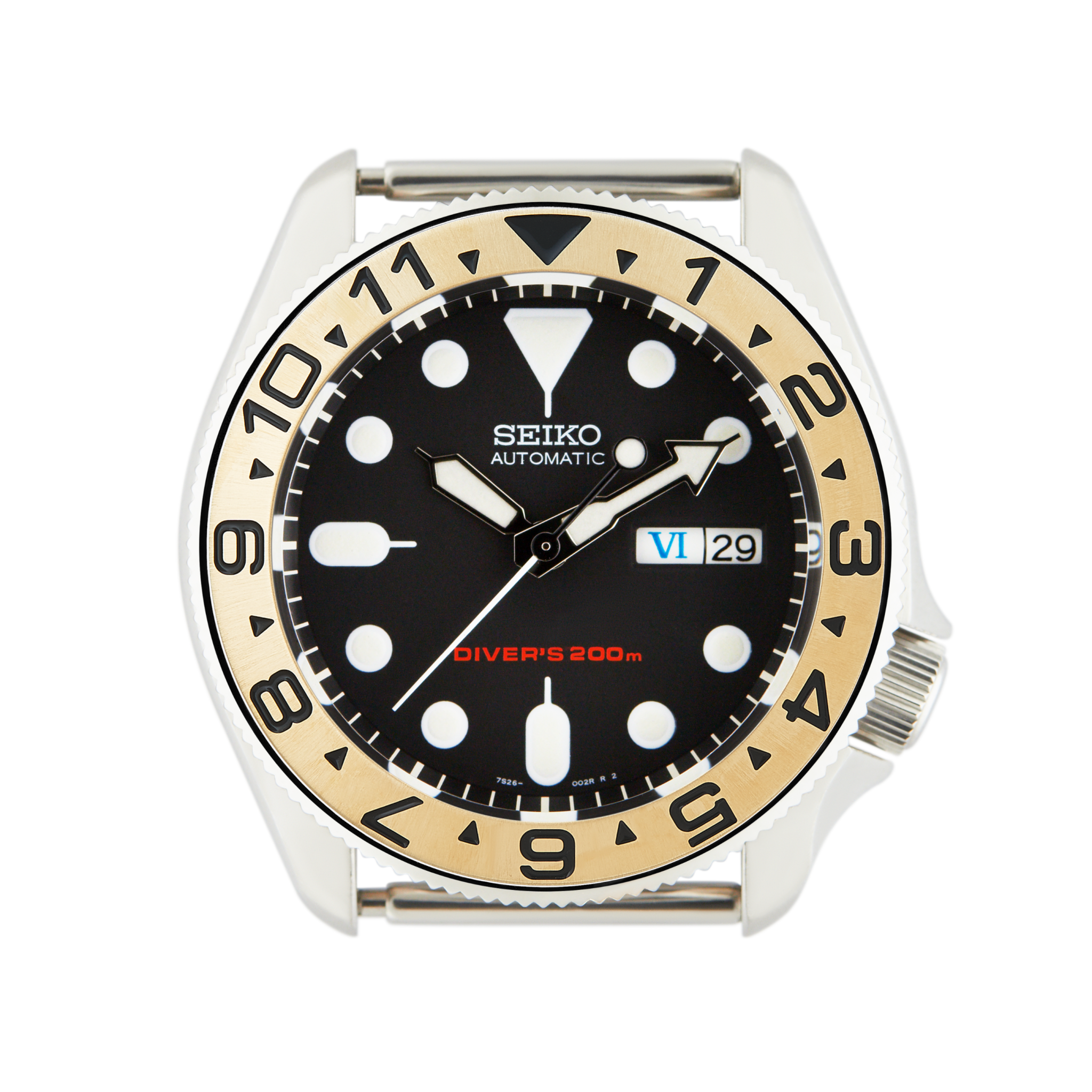 SKX007/SRPD Steel Bezel Insert: Dual Time style Gold – namokiMODS