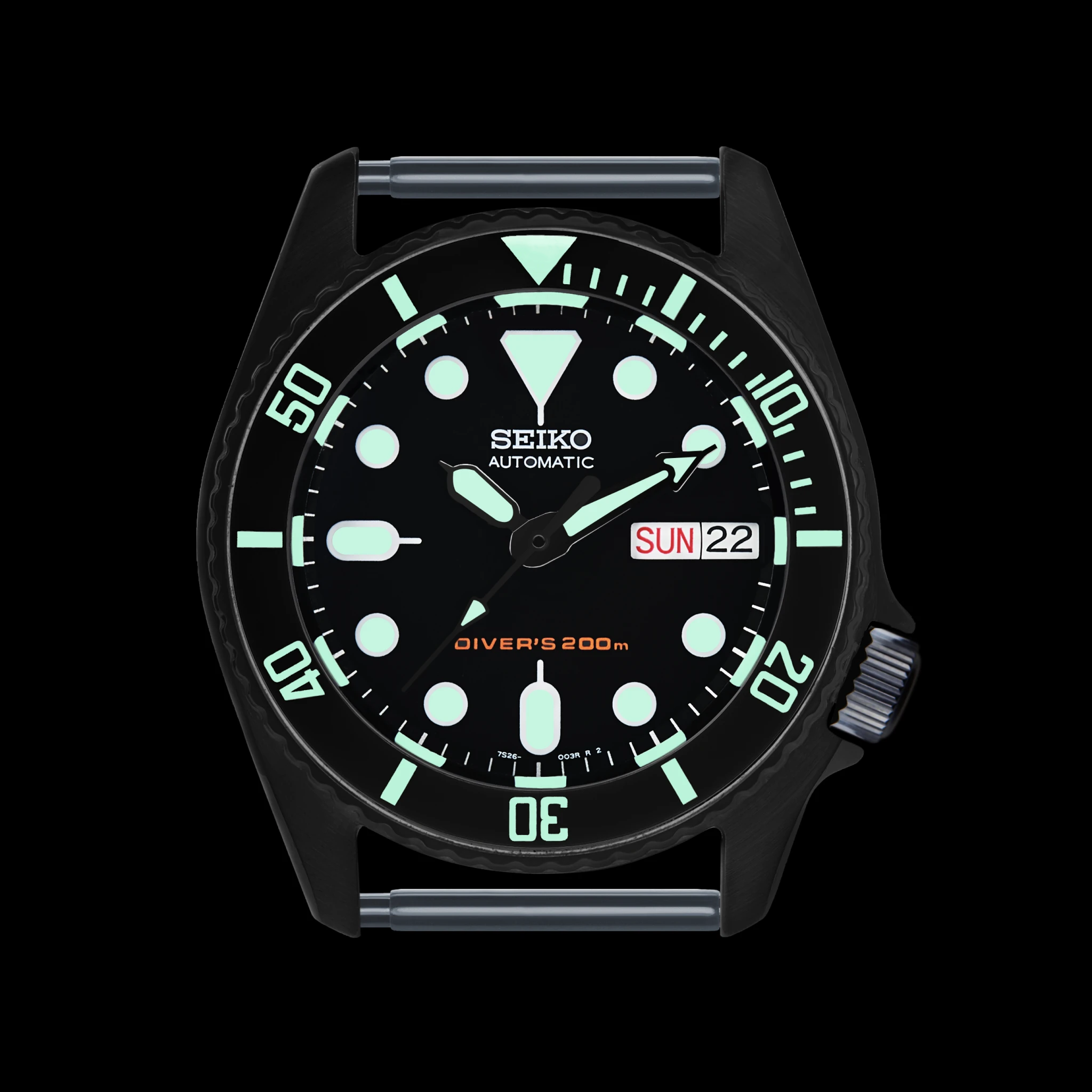 Skx013 Lumed Ceramic Bezel Insert Sub Style Black White Namokimods