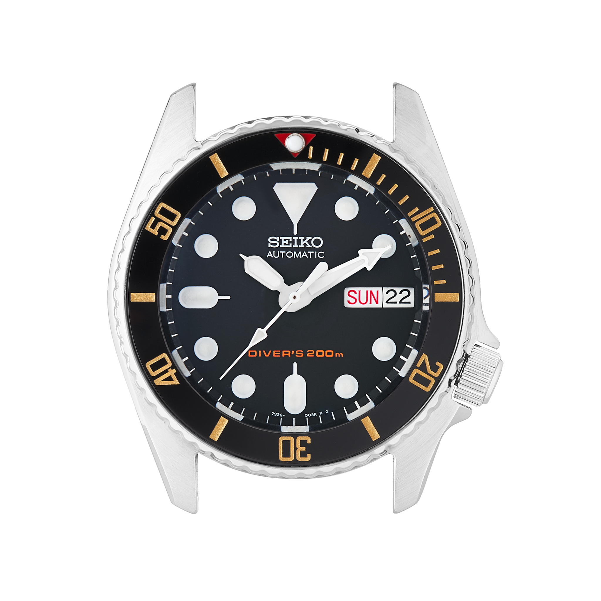 SKX013 Ceramic Bezel Insert: BB58 style Black/Gold | namokiMODS