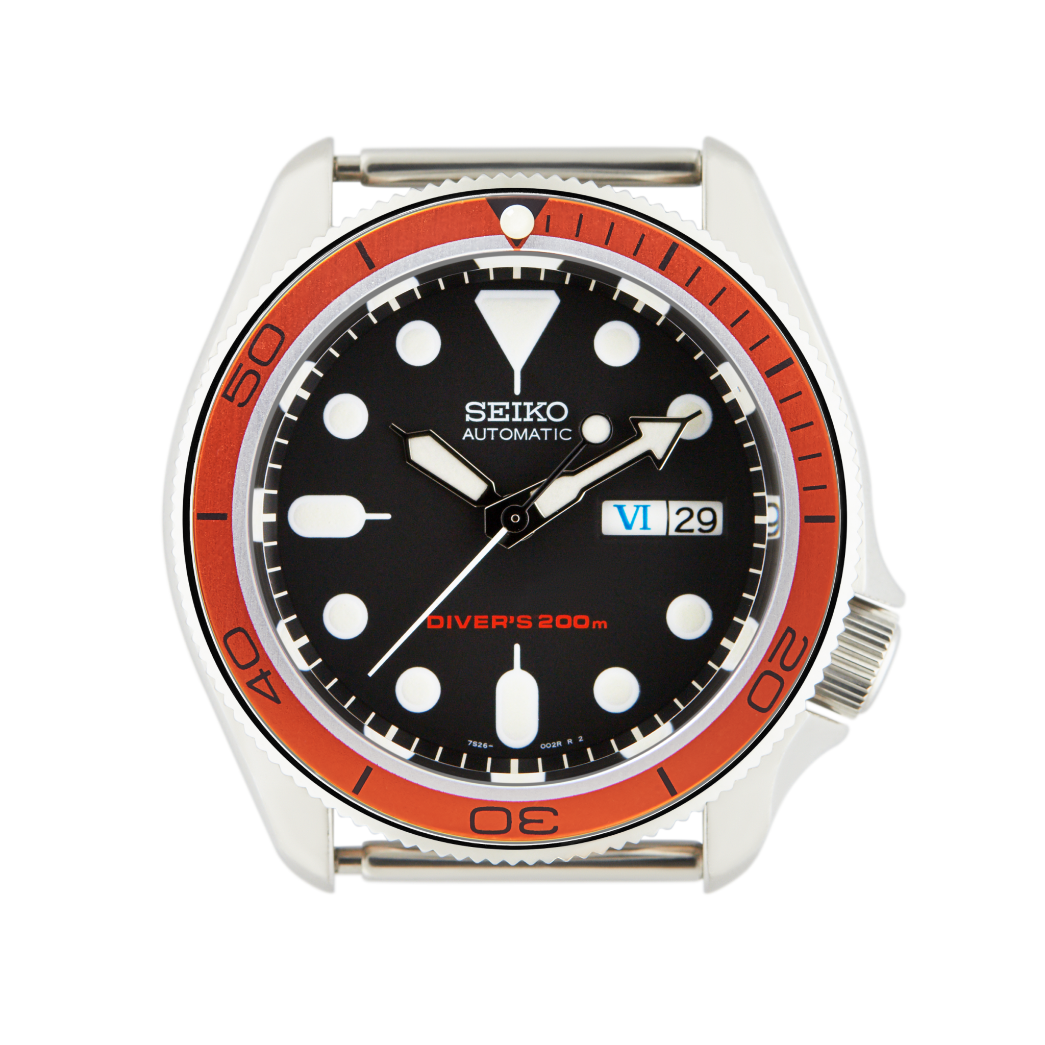 SKX007 Aluminium Bezel Insert: PO Style Orange | namokiMODS