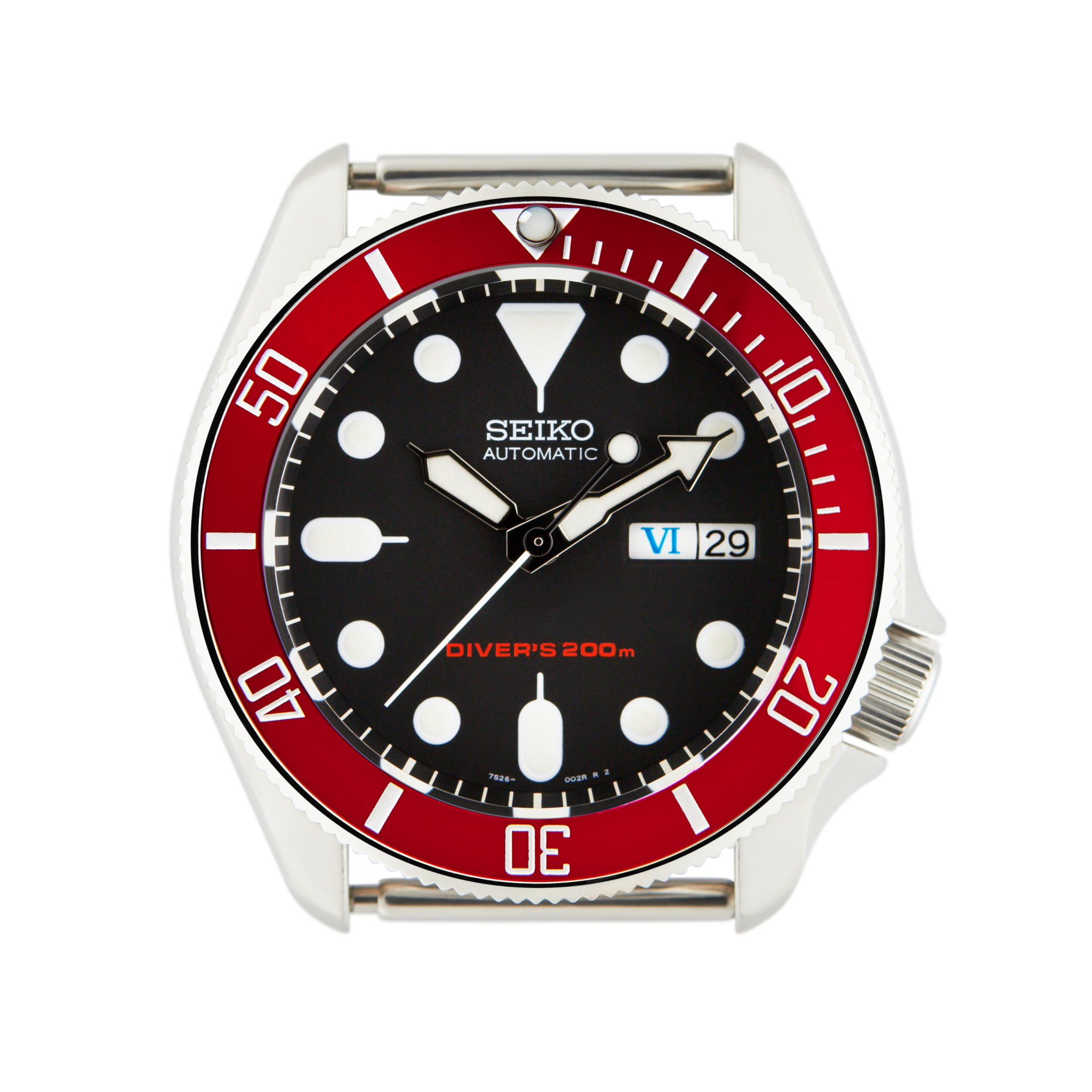 SKX007/SRPD Aluminium Bezel Insert: Sub style Red/White – namokiMODS