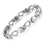 Fashionable Titanium Steel Wrist Link Chain Hollow Love Heart Women Bracelet