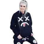 Womens  Printing Pocket Hoodie Sweatshirt Hooded Pullover Tops Blouse