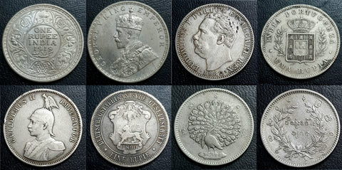 Rupee, Silver, India, British, Portuguese, Mombasa, Burma, Kyat