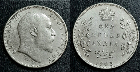 Edward VII, Silver, Rupee, Rare, Coin, British, India