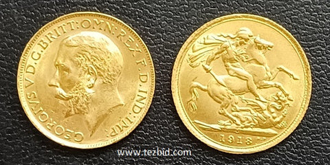 Gold, Sovereign, Coin