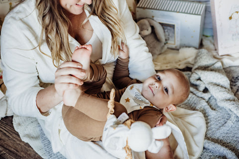 Baby With Mom at Christmas