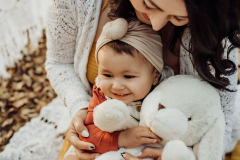 Child With Easter Stuffed Animal