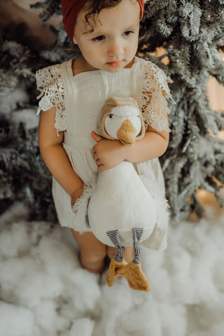 Avery The Aviator Snow Goose Stuffed Animal