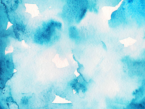 Abstract watercolor painting in blue
