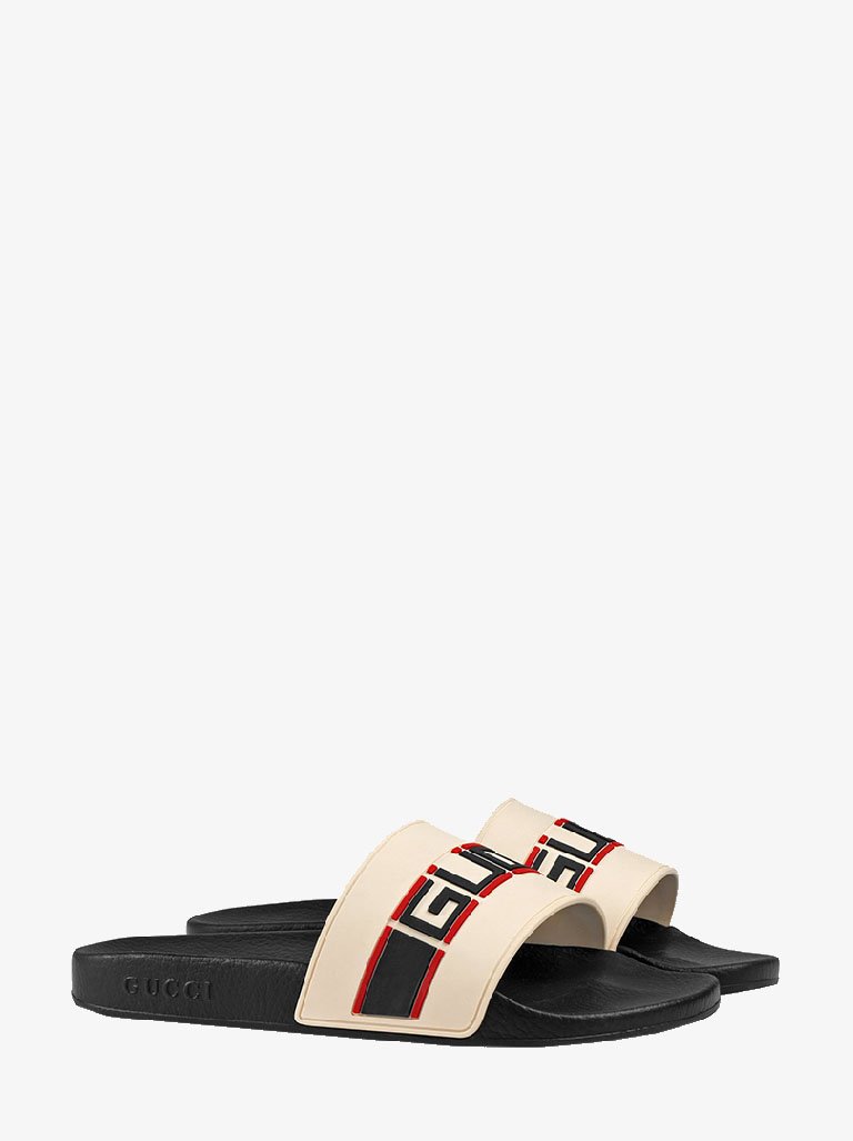 gucci ecru slides