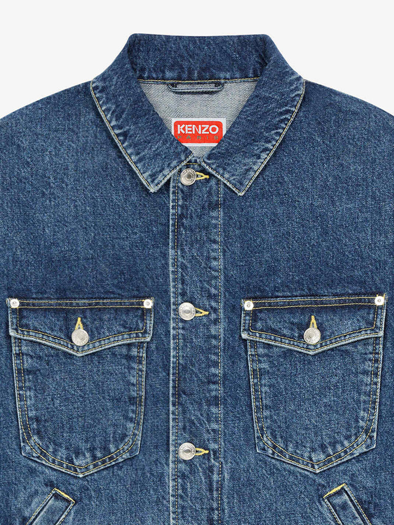 boke flower” crest denim workwear jacket - KENZO PARIS | SMETS