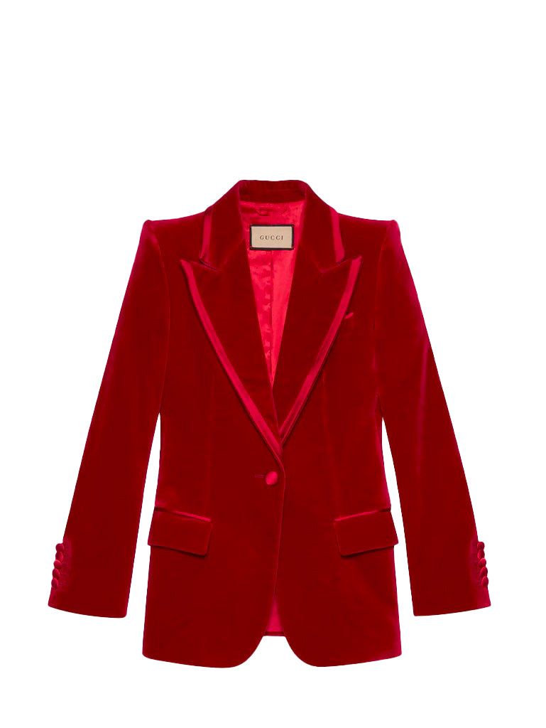 red gucci coat womens