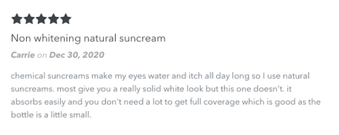 organic suncream review