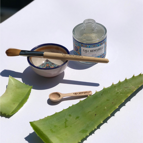 aloe vera and clay face mask