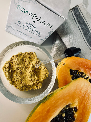 natural face mask with papaya