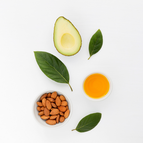 natural skincare ingredients for avocado and almond oil