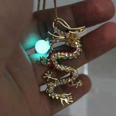 Glow In The Dark Dragon Pearl Necklace