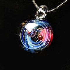 Planetary Glass Sphere Necklace