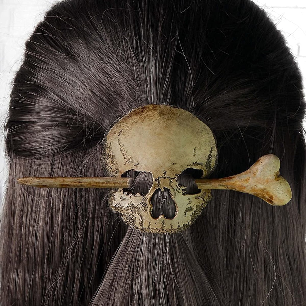 Skull & Death Moth Hair Stick Barrettes