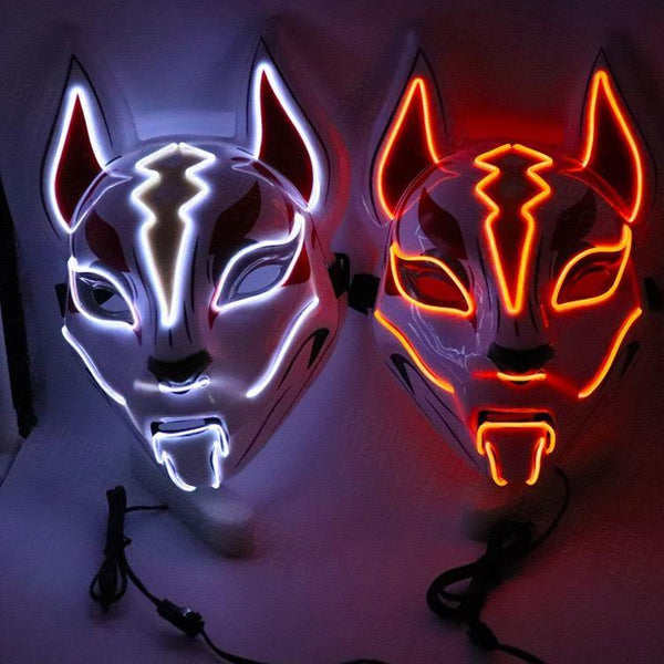 Kitsune Fox Spirit EL Mask – Wyvern's Hoard