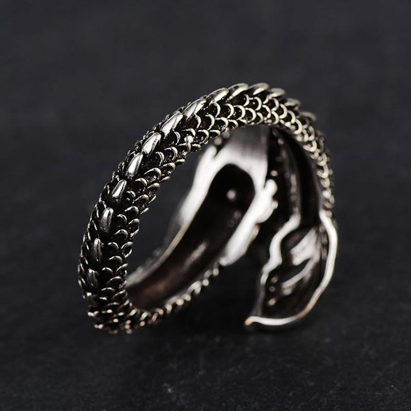 Coiled Dragon Ring – Wyvern's Hoard