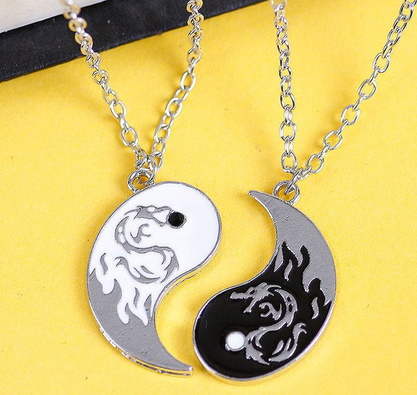 Fire Dragons Yin & Yang Couple Necklaces – Wyvern's Hoard