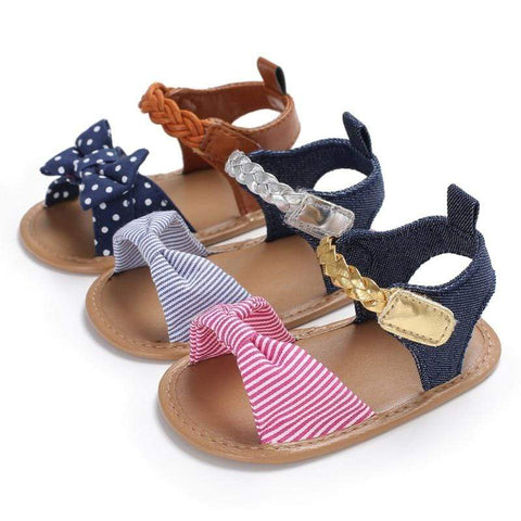 Baby girls bow sandals - Mindful Yard