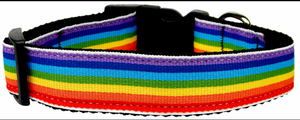 Rainbow Striped Dog Collar