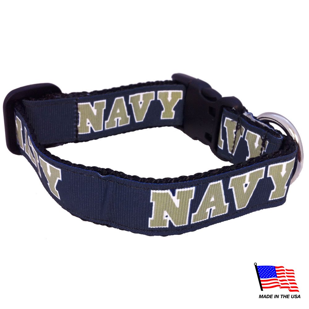 Navy Midshipmen Pet Collar - staygoldendoodle.com