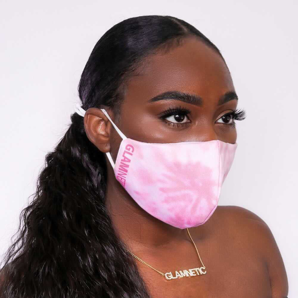 Pink Tie Dye Face Mask | Face Covering – glamnetic