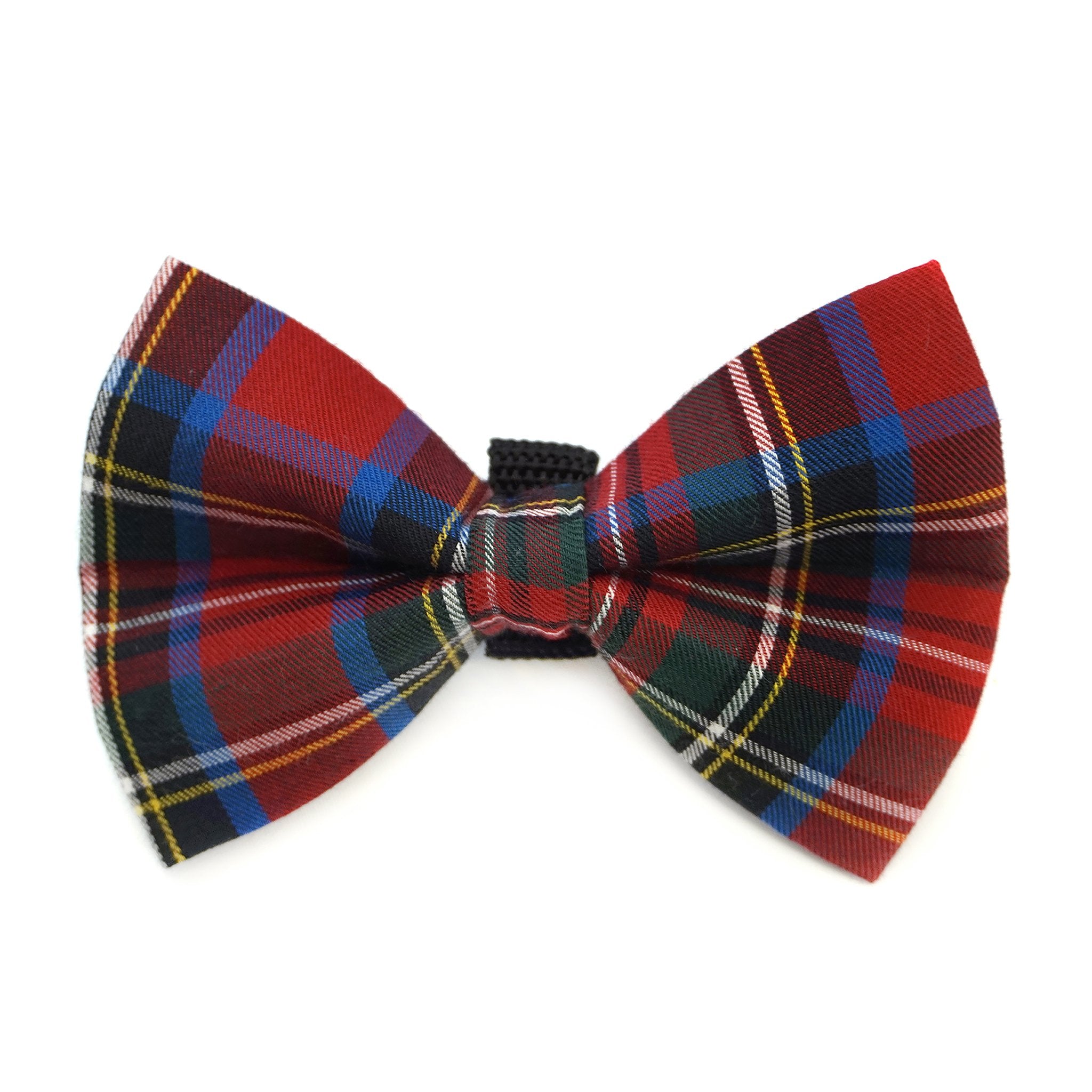 Red tartan clearance dog bow tie