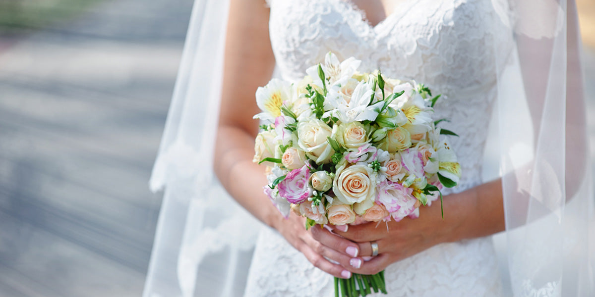 a bride with bouquet