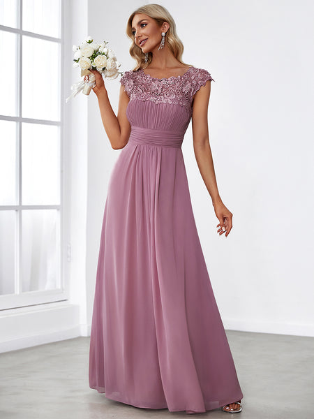 Best Romantic Lace Bridesmaid Dress in Purple Orchid