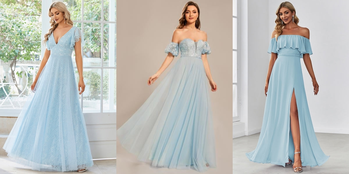 Ever Pretty Sky Blue Dresses