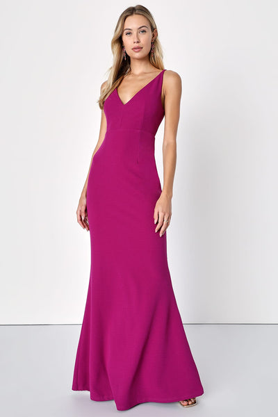 Melora Magenta Sleeveless Maxi Dress from Lulus