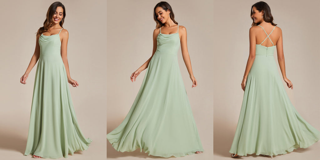 Sage Green Cowl Neck Maxi Dress