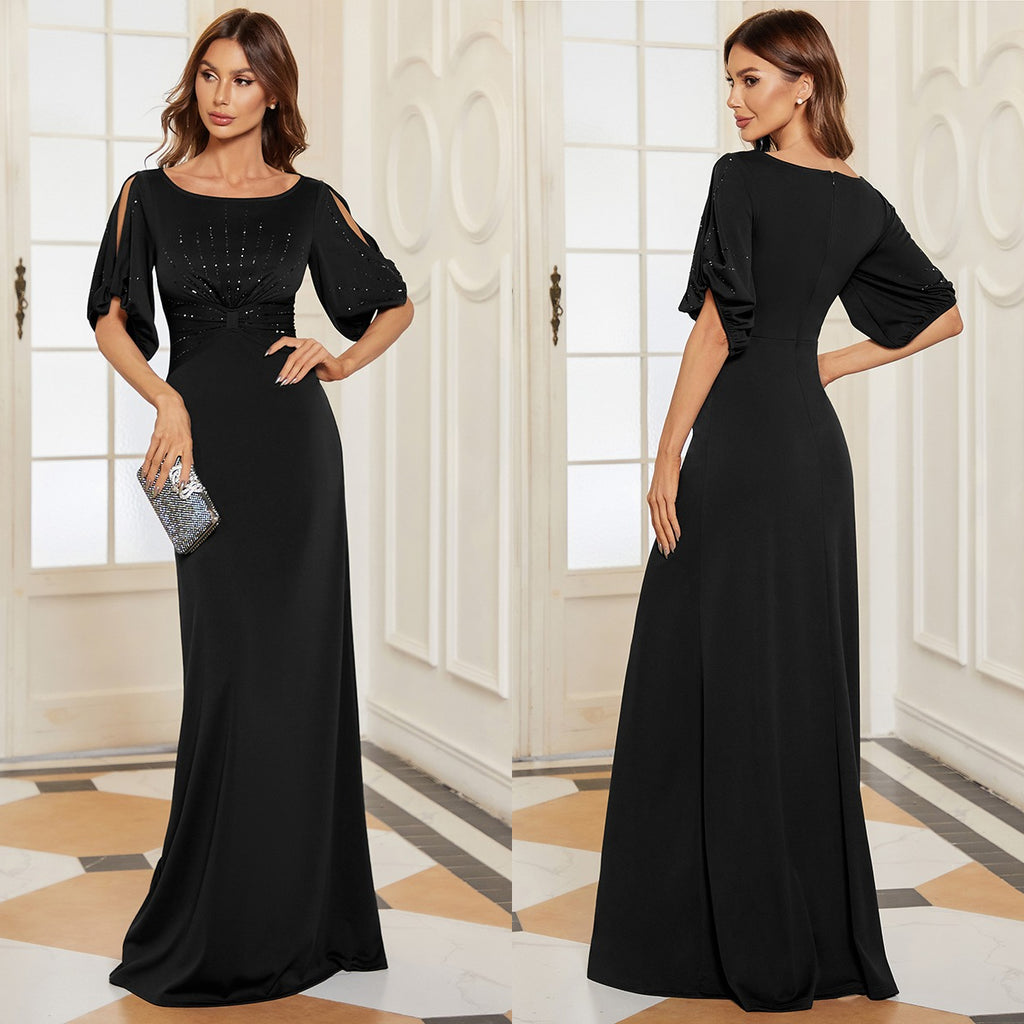the classic black evening dress