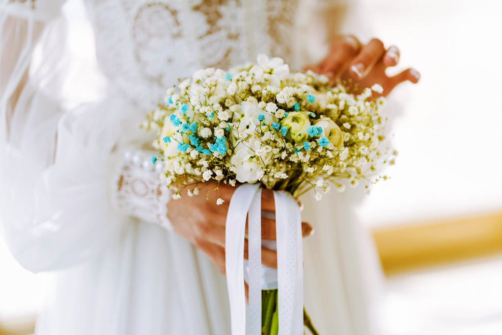 blue gypsophila