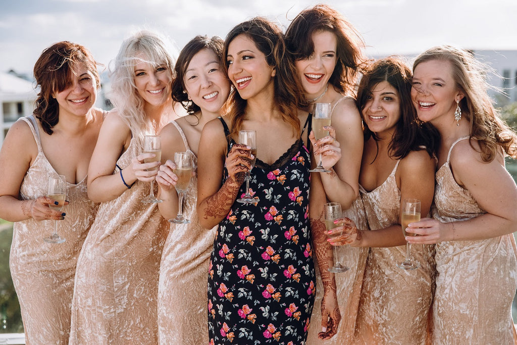 bride and bridesmaids