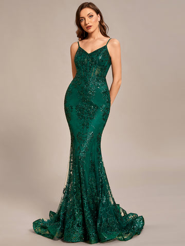 backless Floor-Length Prom Dress